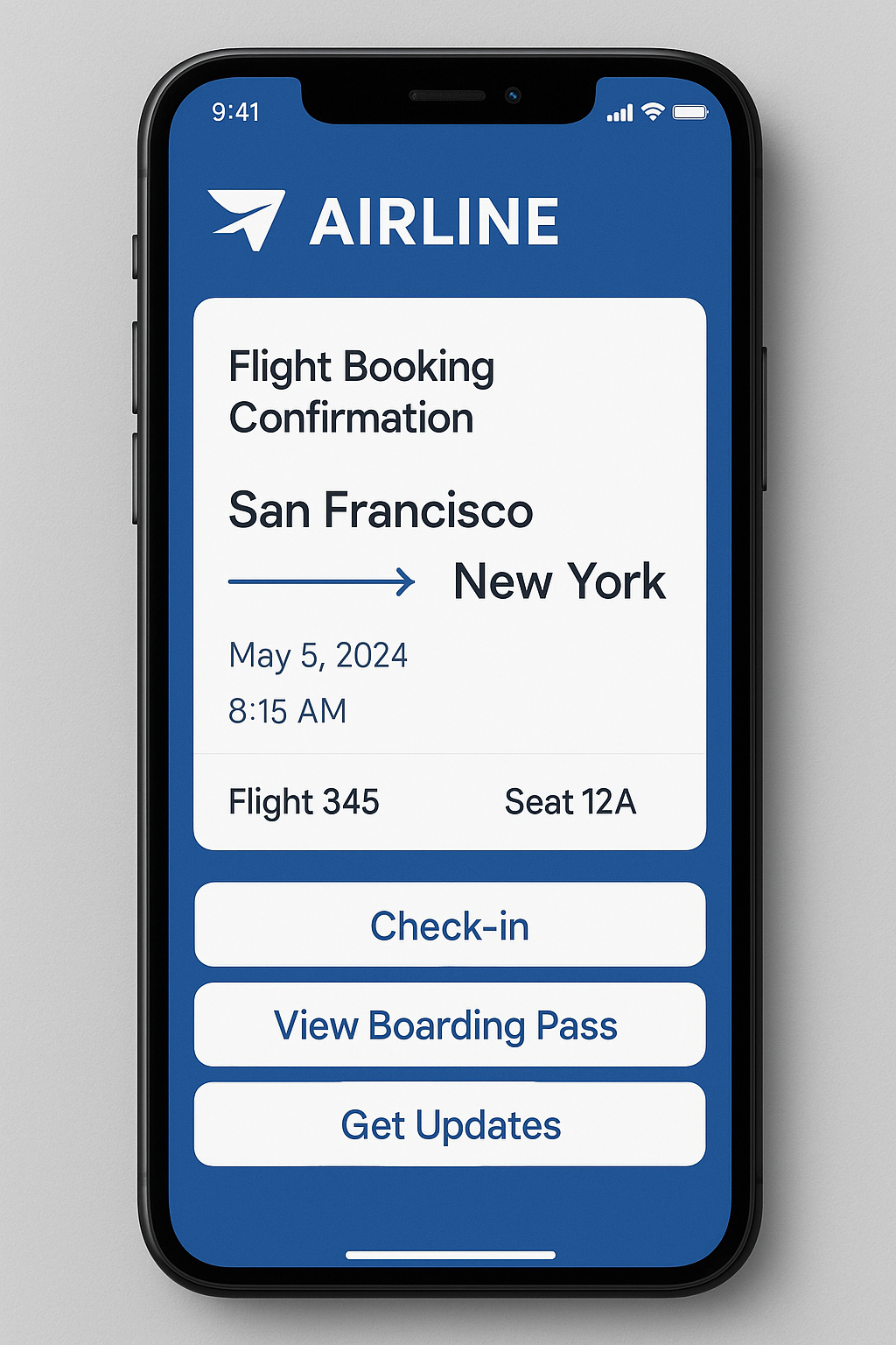 Travel RCS Message Example